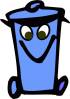 Blaue Tonne