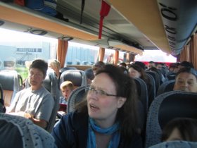 Der fast komplett gef&uuml;llte Bus nach Rust