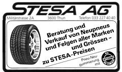 Unser Sponsor f&uuml;r das Jahresprogramm - STESA AG Thun