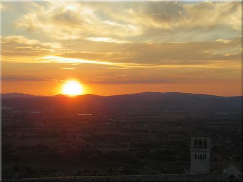 Sonnenuntergang in Assisi
