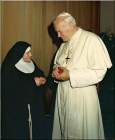 Mutter Veronika und Papst Johannes Paul II