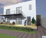 3-D Gartenansicht - Tag