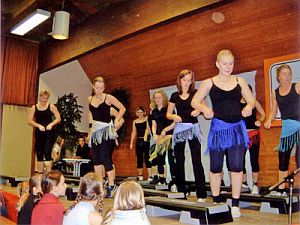 Aerobic Gruppe Festauftritt
