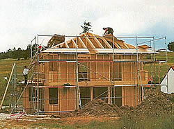 Dachstuhl in Arbeit