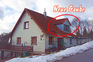 Die neue Gaube macht das Dachgescho� ger�umiger!