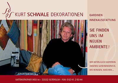 Schwale Dekorationen - Gardinen - Innenausstattung in Gütersloh