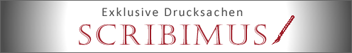 Scribimus Logo exklusive Drucksachen