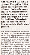 Jahreskonzert des Mandolinenorchesters M�nnedorf