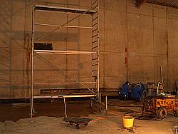 Betonsäge in der Halle