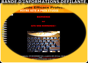 Des informations actives sur votre site ! - L'option "Bande d'Informations D�filante" met en valeur ponctuellement des informations actualis�es, vos promotions, etc.. sur votre Site Web. - Les options du texte d�filant sont configurables : Hauteur, couleur d'arri�re plan, couleur du texte, couleur du lien, etc.. Vous pouvez le modifier vous m�me.