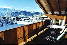 S�dbalkon der Ferienwohnung in K�nigsleiten in �sterreich