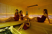 Sauna in der Skihütte in Österreich