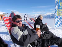 Awa nach einem anstrengenden Skitag