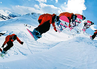 Snowboarden in der Bergwelt Hohe Tauern, Königsleiten, Silberleiten, Gerlos, Krimml - Ferienwohnungen in der Skihütte Österreich