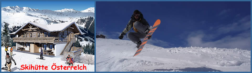 Skih�tte mit Ferienwohnungen und Sauna in Hochkrimml / Silberleiten in �sterreich. Winterurlaub im Zillertal im Salzburger Land. 