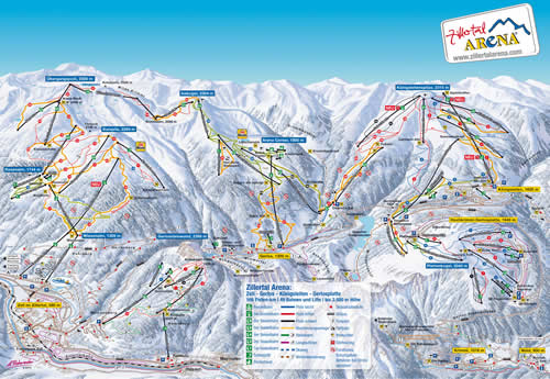 Skihütte Österreich - Winterpanorama Zillertal Arena Winterpanorama Zillertal-Arena