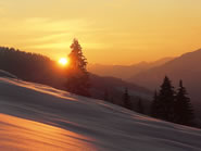 Abendd&auml;mmerung in Silberleiten in &Ouml;sterreich