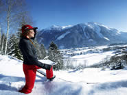 Spazierweg im Winter in &Ouml;sterreich
