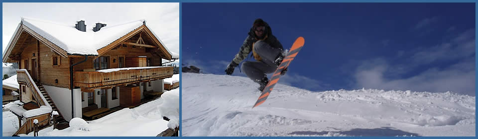 Skih&uuml;tte mit Ferienwohnungen und Sauna in Hochkrimml / Silberleiten in &Ouml;sterreich. Winterurlaub im Zillertal im Salzburger Land. 