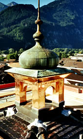 Turmspitze mit Kupferverkleidung