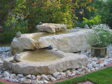 3-teiliger Kalkstein-Brunnen