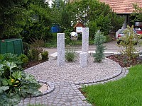 Chromstahl mit Granit, Moderne Gartengestaltung, garten gestalten 