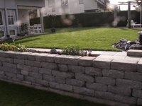 Betonmauer hell Gesammtanlage