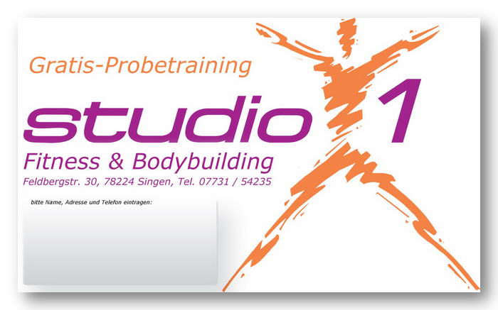 Gutschein Probetraining zum ausdrucken
