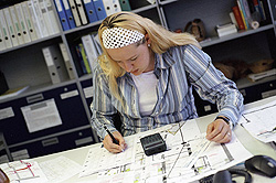 Planerin an der Arbeit