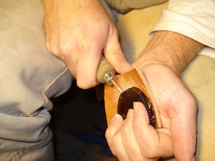 Flintknapping Flakes dr&uuml;cken