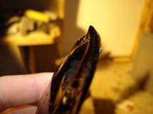 Flintknapping Flaschenboden