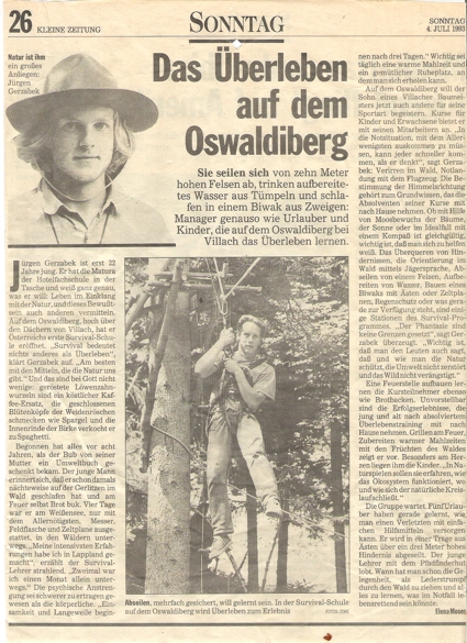 Survival und Wildnis Schule Jürgen Gerzabek natur agentur