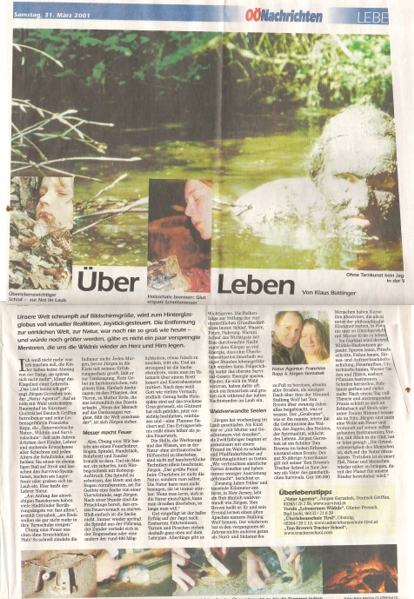 Natur Agentur Survival und Wildnis Schule OÖ Nachrichten