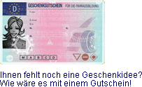 Gutschein f&uuml;r eine F&uuml;hrerscheinausbildung, gibt es auch bei uns