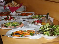 Vegetarisches Mittagsbuffet