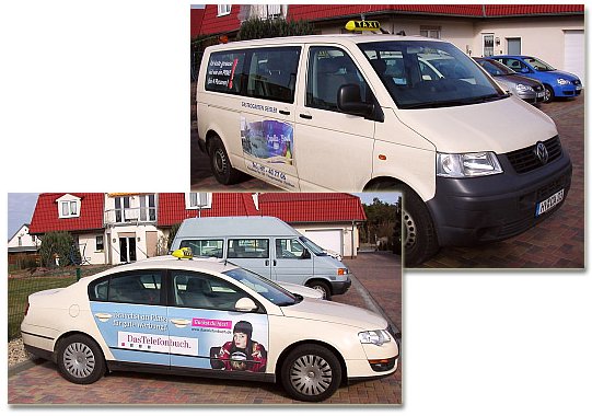 Werbung auf unseren Taxis