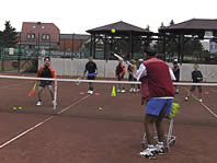 Trainer Florian beim Schlagtraining