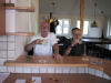 <b>Das Muppetsbanker wird eingeweiht - G�nther Postl und Horst Demmer 18.6.2002</b><br>