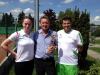 <b>Zweist�dtelauf 2012</b><br>Willi Stockinger (Bildmitte) siegte in der&nbsp;Seniorenklasse im Sparkassen2City Run. Im Bild mit Renate Stiebellehner und Christoph Riedl