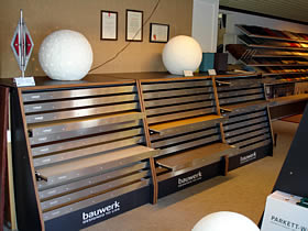 Grosse Musterpalette an Parkettb�den