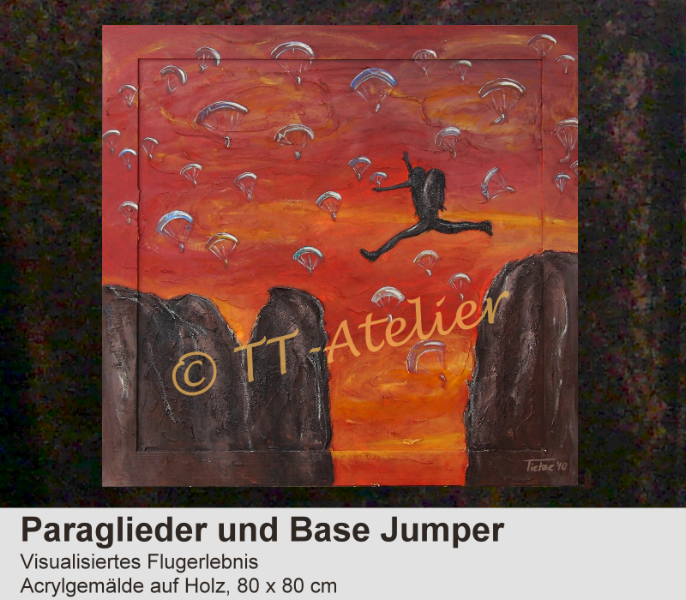Paraglieder und Base Jumper