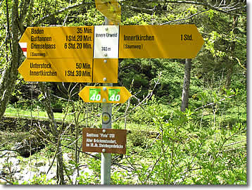 Wanderweg zum Grimselpass Rast bei der alten S&auml;umerpinte Innertkirchen