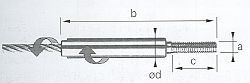 Aussengewinde drehbar