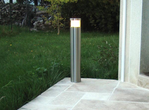 borne lumineuse inox