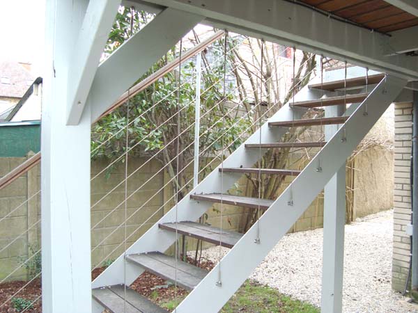 escalier bois metal