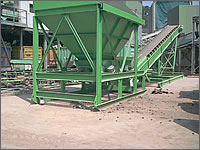 Bunkerabzugseinheit in Betonrecycling-Anlage