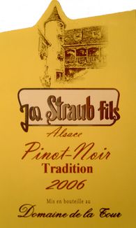 etiquette Pinot Noir tradition vins-straub