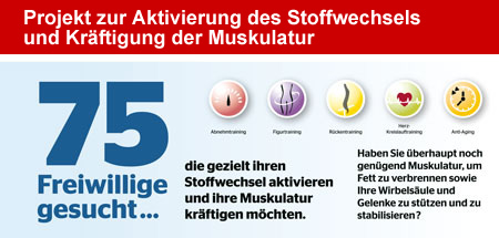 Projekt zur Aktivierung des Stoffwechsels und Kr�ftigung der Muskulatur