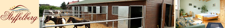 Vulkanhotel Steffelberg, Eifel zu Pferd - Paddock mit Zimmern