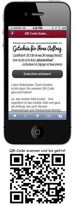 QR-Code Beispiel mit Gutschein